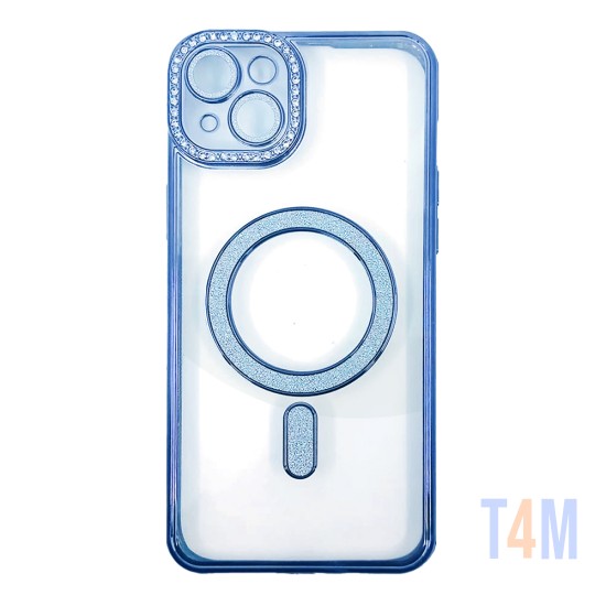 Magnetic Case with Camera Lens for Apple iPhone 15 Blue